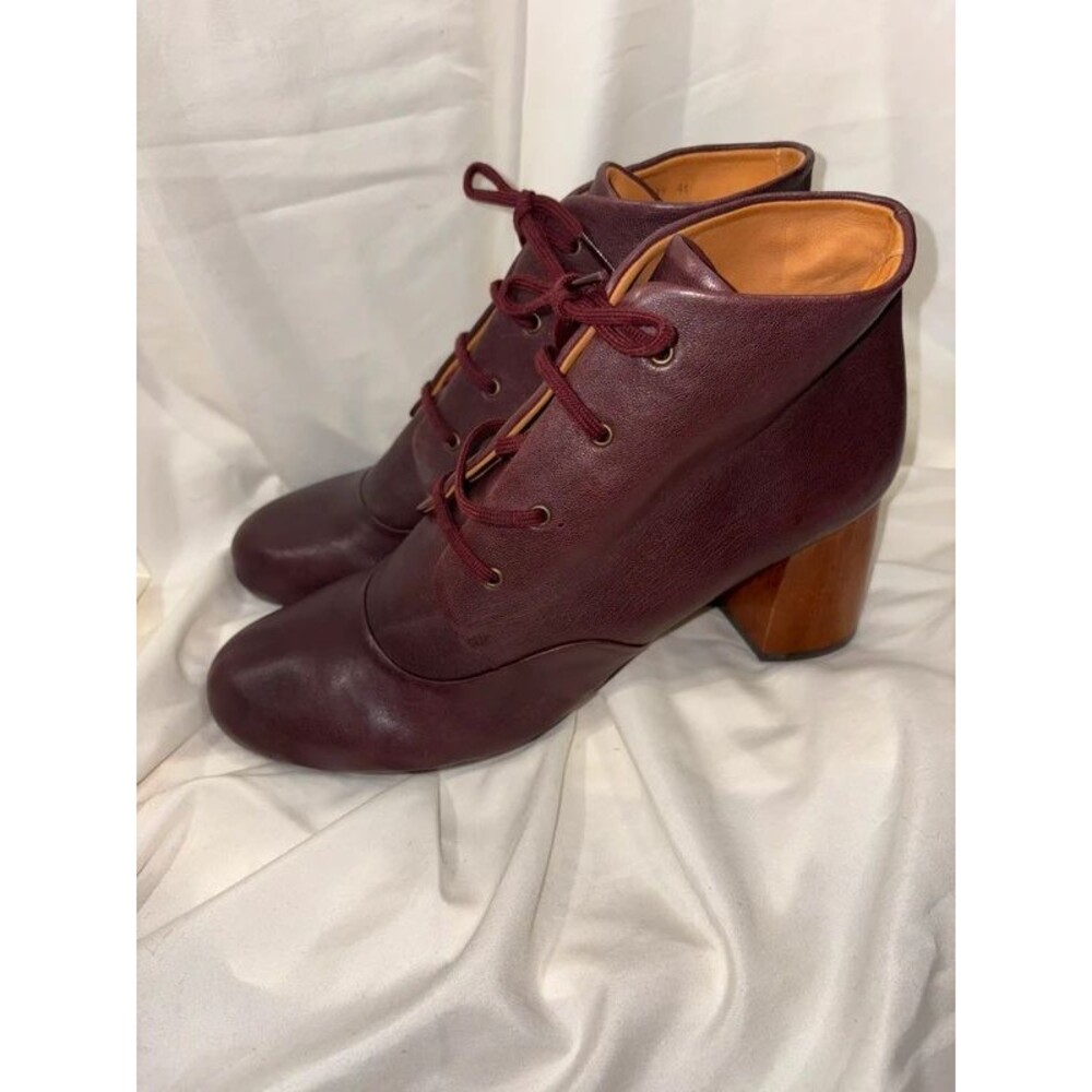 New Vintage Chie Mihara Olavia lace-up ankle boots Sz 41 -10 US
